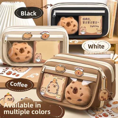 pencilcase capybara文具 large pencil case cappybara卡皮巴拉