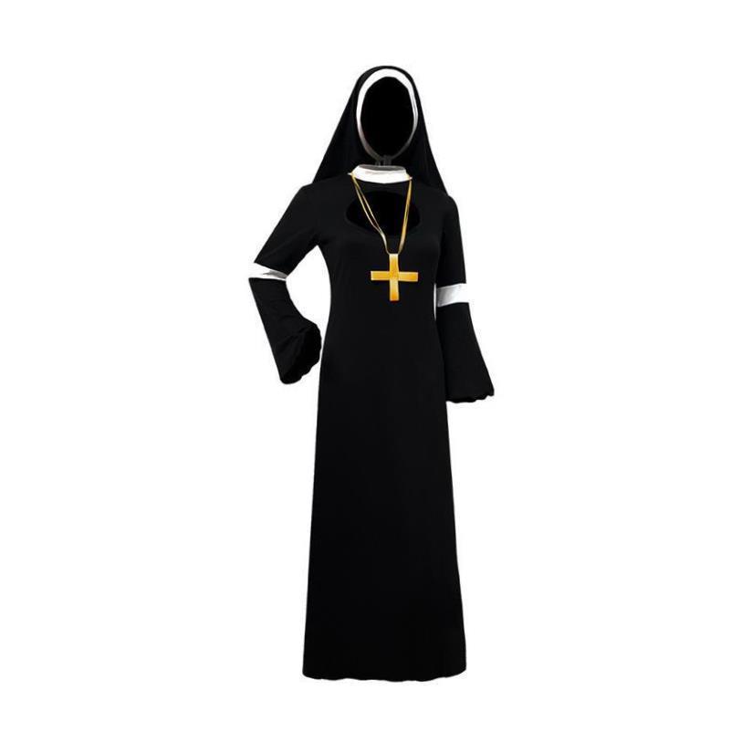 Halloween cosplay costumes Party dance performing nuns dress