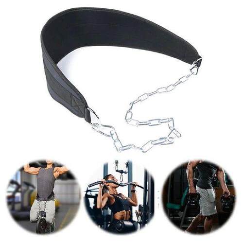 Weight Lifting Belt with Chain Weightlifting Back Support
