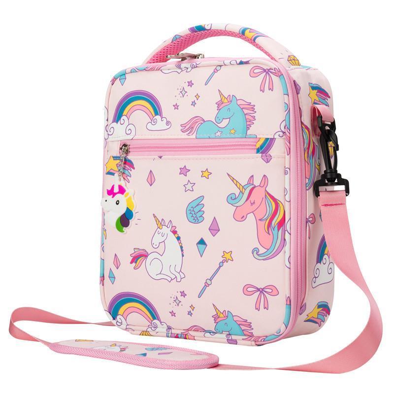 BPA free Children Cartoon Unicorn Lunch Box Bag for Girls0