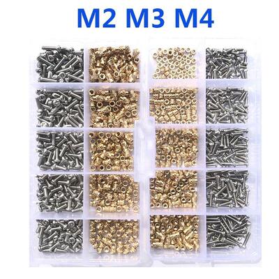 Brass Insert Nut and Screw Assortment Kit 260-500pcs M2 M3 M