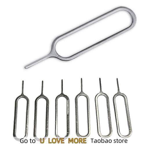 10PCS Sim Card Tray Removal Eject Pin Key Tool Stainless Ste