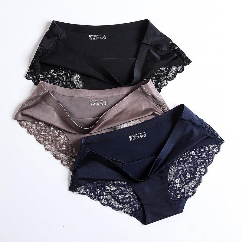 Women Seamless Underwear Ladies Sexy Lace Hipster Panties