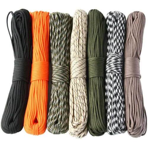 7-Cores 550 Paracord Rope 5 15 30 M Dia.4mm Cord For Outdoor
