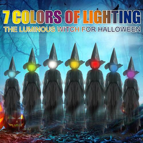 Halloween Decorations Outdoor Large Light Up Screamin witch