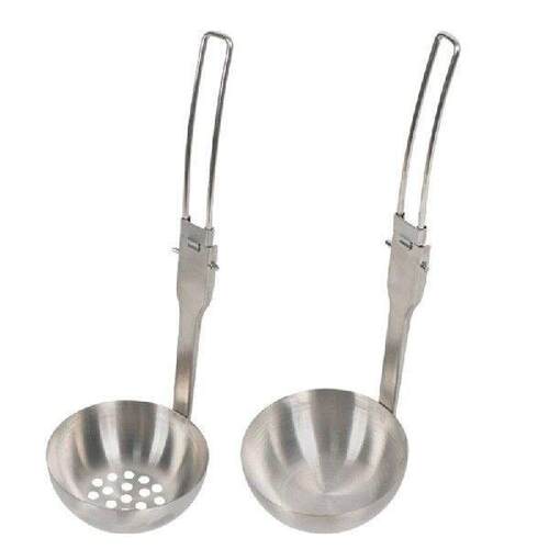 11UE (304) Stainless Steel Soup Ladle/Colander Foldable