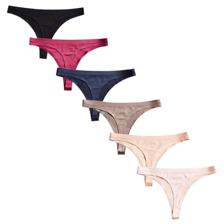 Women Sexy Thongs Underwear Ladies Ice Silk Panties Briefs