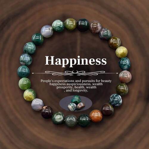 Natural Stone Beads Bracelet For Women Men Amethysts Crystal