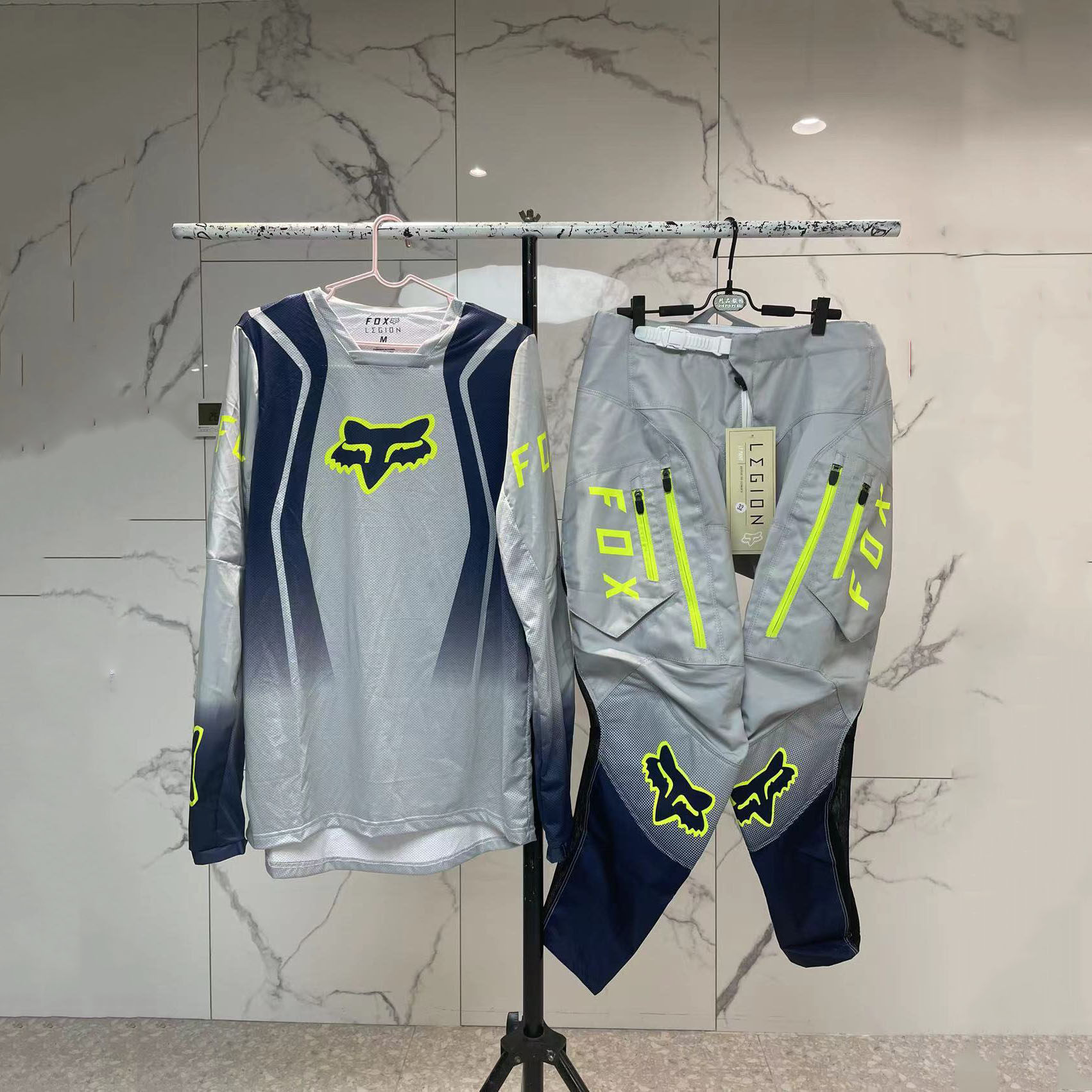 2024双侧兜FOX摩托车骑行裤夏渐变款套装摩托车骑行服越野骑行服