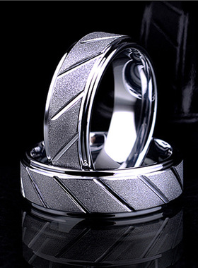 欧美时尚316l不锈钢磨砂戒指 热销新款男士霸气指环戒指厂家