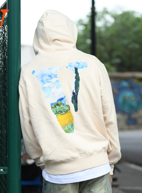 VLONEStaple Hoodle田园印花经典大连帽套头长袖卫衣情侣款米白色