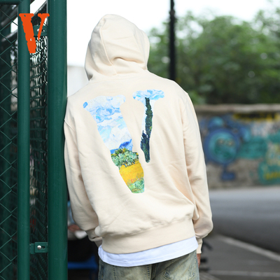 VLONEStaple Hoodle田园印花经典大连帽套头长袖卫衣情侣款米白色