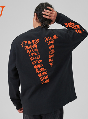 VLONE高质量长袖T恤男女同款纯棉2025新款秋冬季重磅宽松潮牌