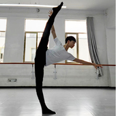 薄棉弹力练功服中芭艺考级九分芭蕾舞裤 男士 连袜裤 紧身舞蹈裤 芭裤