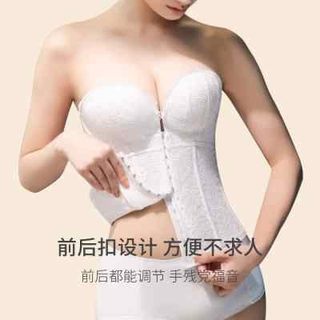 内衣女拍婚纱照专用伴娘礼服防滑隐形无肩带小胸聚拢显大塑身文胸