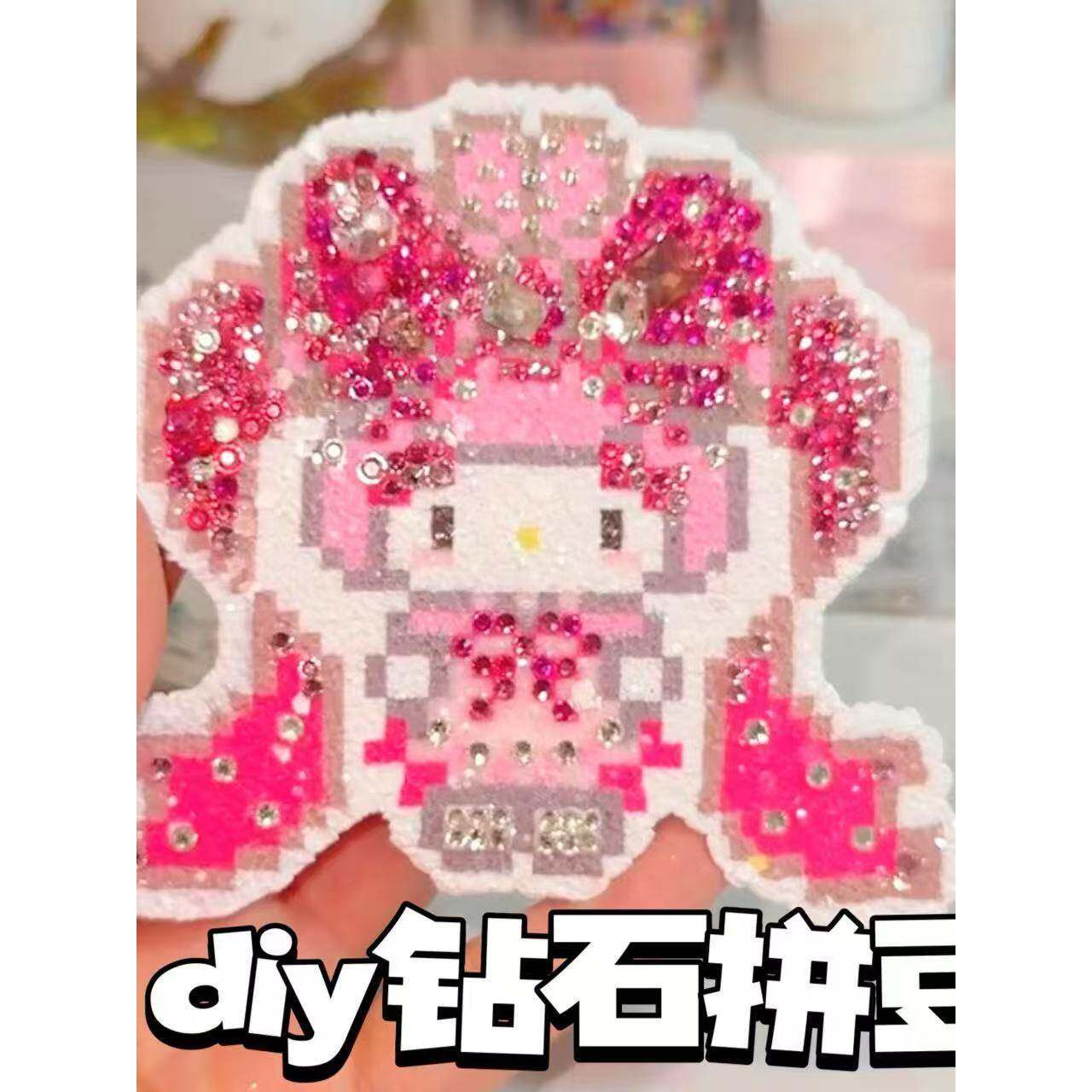 diy钻石拼豆画彩色平底钻树脂平底异形钻迷你小号亚克力美甲配饰