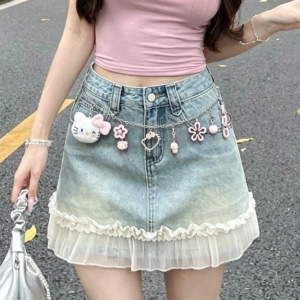 原创软萌甜妹可爱KT猫腰链裤链女时尚百搭腰带裙配饰朋克裤挂链韩