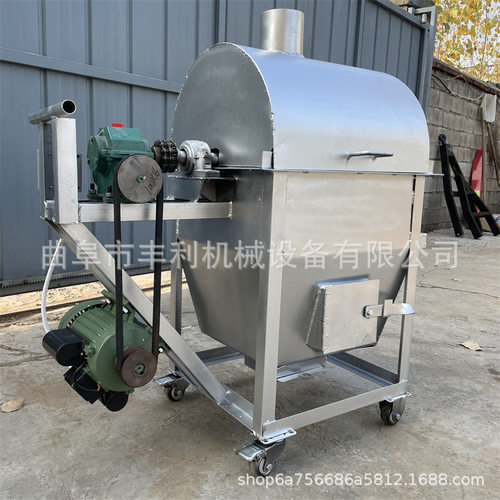 商用滚筒式炒货机 50斤花生米翻炒机 燃气电加热糖炒板栗机