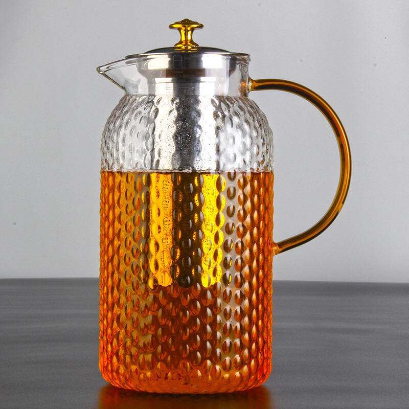 超大加厚玻璃茶壶耐热304过滤网