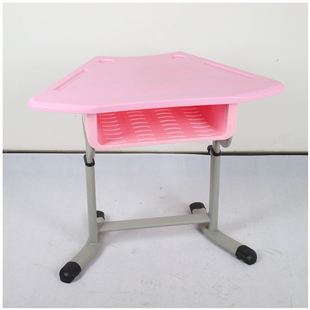 定制学校课桌椅中小学生课桌凳儿童可升降学习桌塑料圆形拼桌梯形