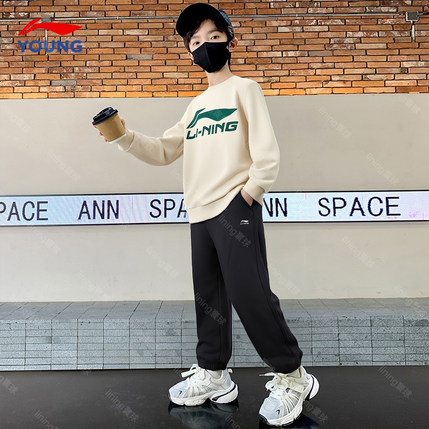 李宁儿童套装男大童秋季运动套装