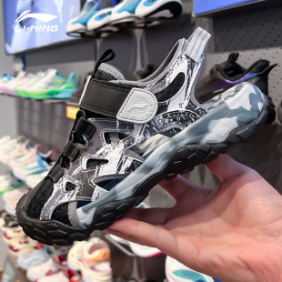 包头2025夏季 男女大童沙滩鞋 新款 魔术贴溯溪鞋 儿童鞋 李宁男童凉鞋