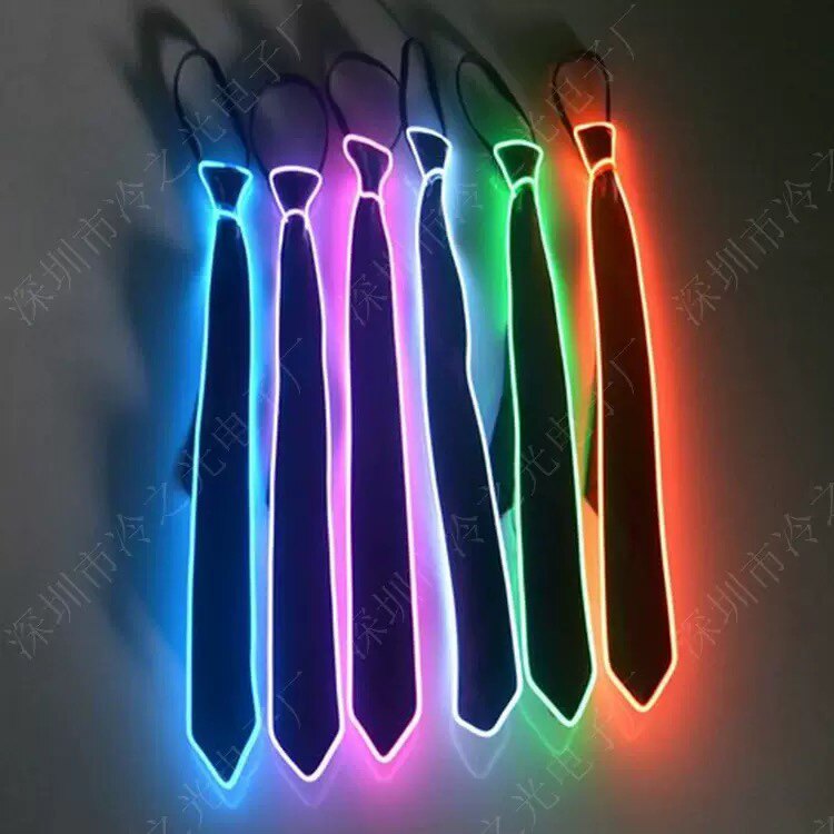 新品声控发光领带LED领带