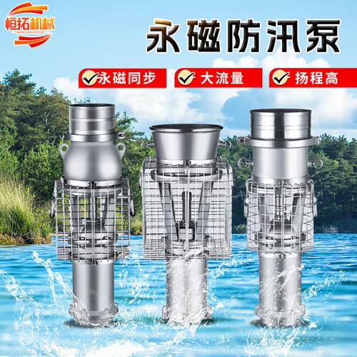 永磁防汛泵大流量高扬程便携式潜水泵抗涝抢险高速轴流泵