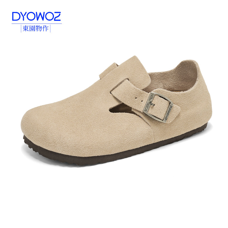 DYOWOZ/东园物作真软木勃肯鞋全包单鞋男女款平底外穿日系情侣鞋
