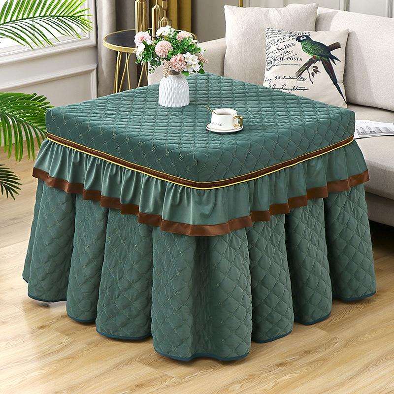 新款烤火桌罩套电暖桌茶几电炉桌布罩正方形加绒加厚烤火罩取暖被