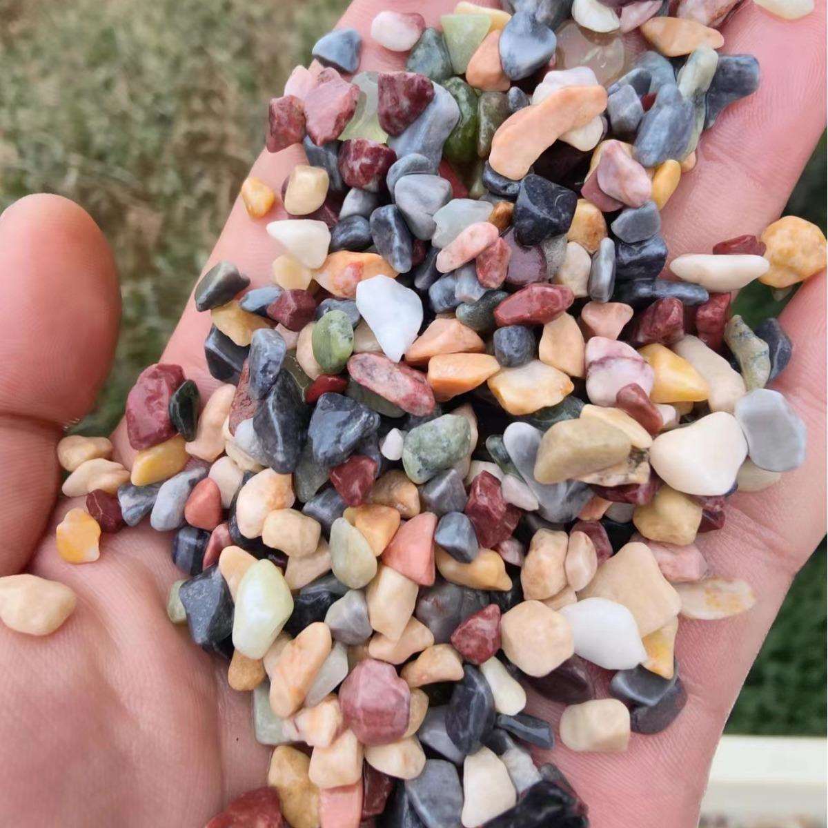 彩色水磨石胶粘石水洗石地面墙面材料专用混色石子骨料砾石