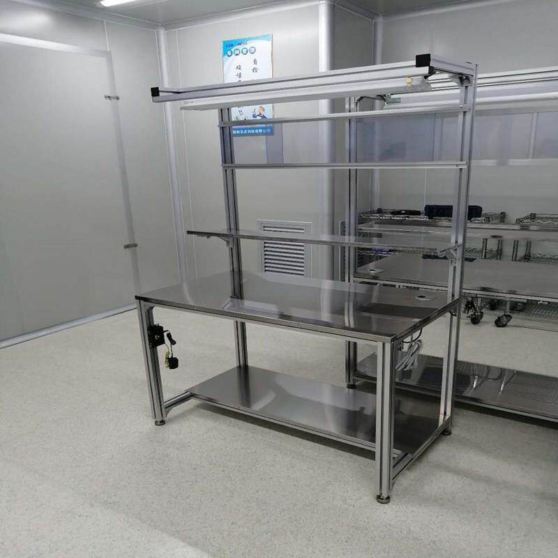 不绣钢台面铝型材工作台实验室操作台铝型材生产线作业台