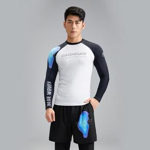 套装 分体泳衣泳裤 男款 夏季 竞速冲浪服男 新款 防晒UPF50 鲨宝莱男士