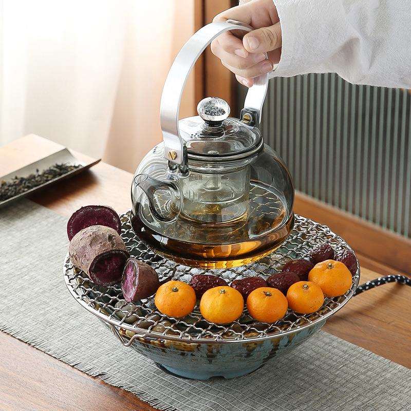 围炉煮茶全套烤茶工具中式电陶炉室内家用茶壶煮茶器煮茶炉套装