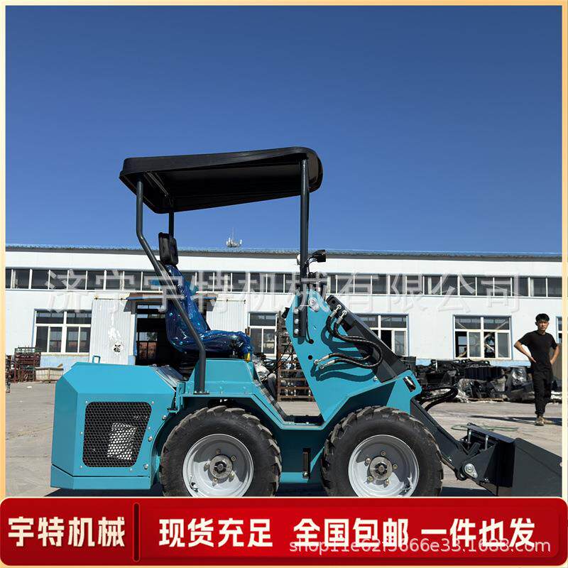 小铲车25马力单缸铲土机轮式自动档杆操作390型滑移装载机