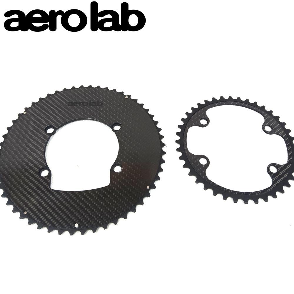 AERO-LAB公路自行车碳纤维复合铝合金牙盘外偏移封闭双盘盘片