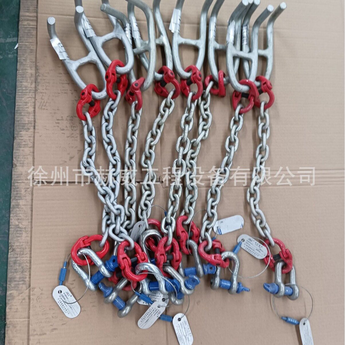 徐工履带吊单肢链条双排钩锁具