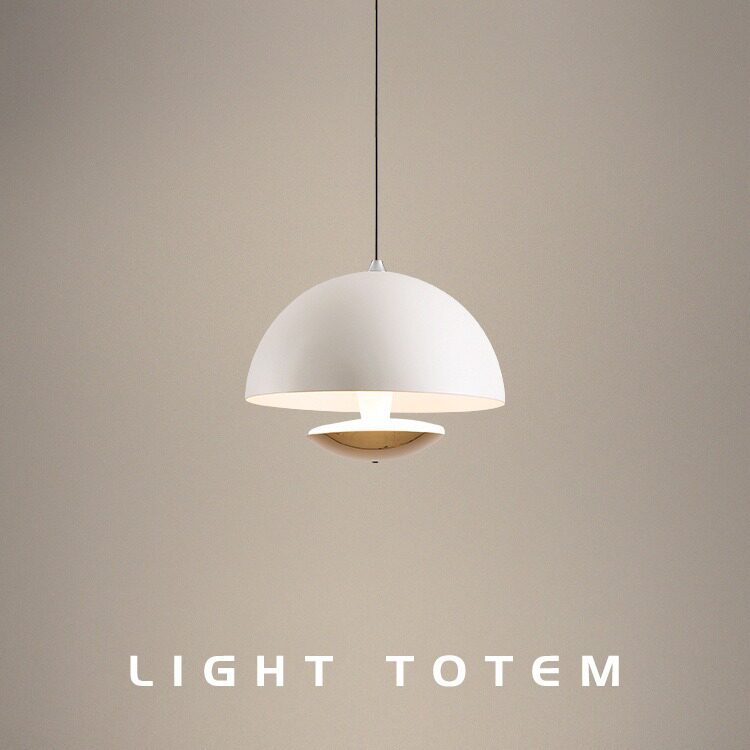 感应升降奶油风花苞床头小吊灯