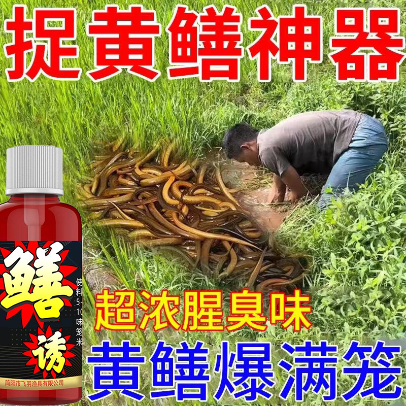 抓黄鳝专用神器诱捕野生鳝鱼泥鳅腥臭饵料高浓万能开口小药诱食剂