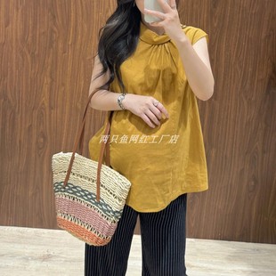 森系文艺范草编包度假风编织包大容量托特包海边沙滩度假风包包女