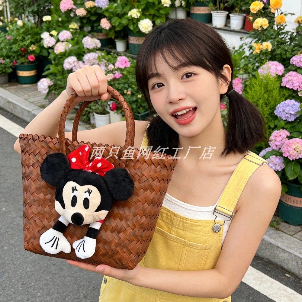 大容量仿藤手提手工编织包伴手礼菜篮子女包上下班手拎包野餐篮,箱包皮具/热销女包/男包,手拿包,淘宝优惠券,粉丝福利购,淘宝优惠卷