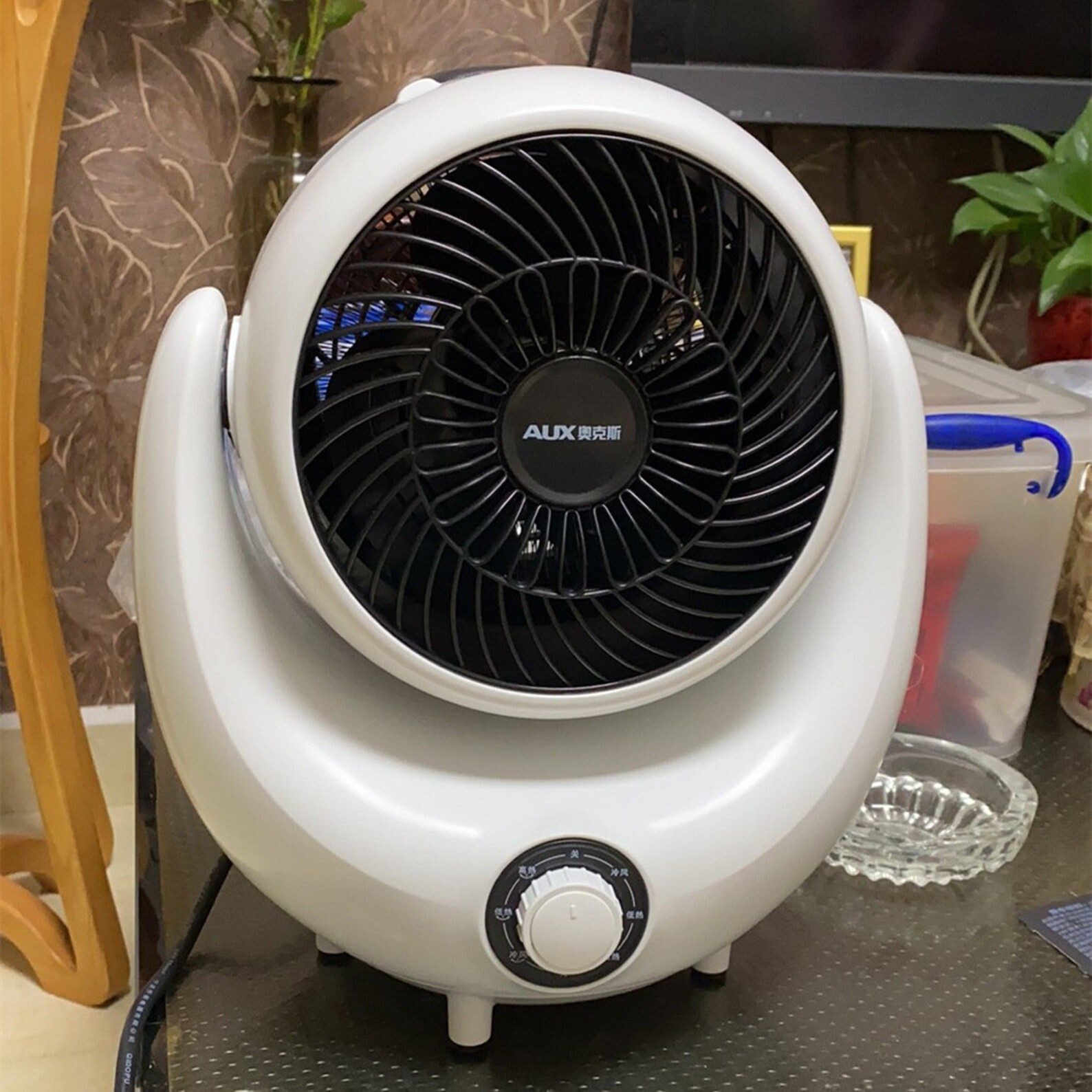 奥克斯取暖器家用台式暖风机小型