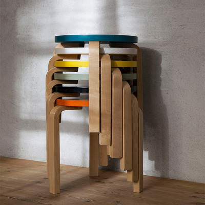 Artek三脚圆凳芬兰进口正版