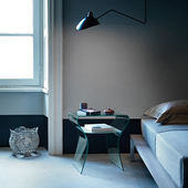 nuit 意大利进口正版 边几 Charlotte Fiam 玻璃床头柜