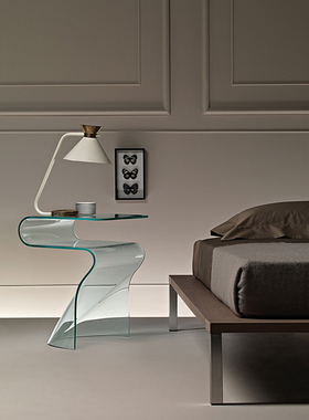 意大利进口正版 Fiam 玻璃边几 Toki 茶几