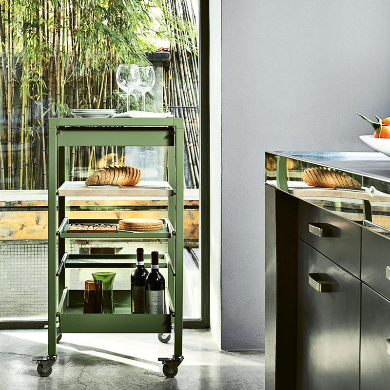 意大利进口正版 Desalto 小推车边几 Helsinki 整理架置物架