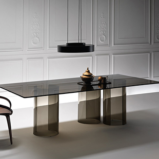 luxor 意大利进口正版 Fiam 玻璃餐桌 书桌办公桌会议桌