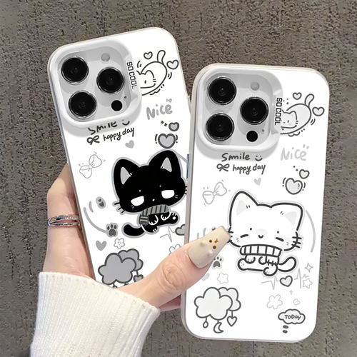 适用iqoo手机壳围巾猫咪