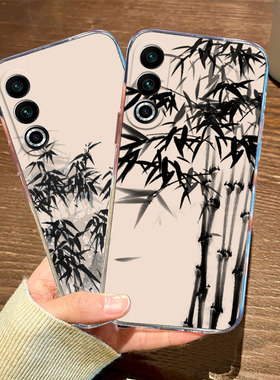 适用魅族20Pro手机壳新款21透明20classic墨竹20竹子infinity中国风20c高级感note16竹林竹叶创意套二十meizu