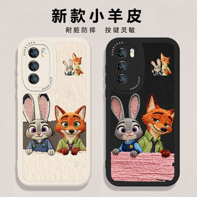 适用iqoo一加手机壳刺绣尼克朱迪